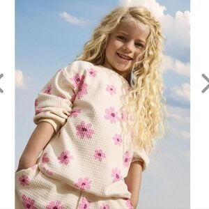 Floral Kids Matching Set - Pink and Cream